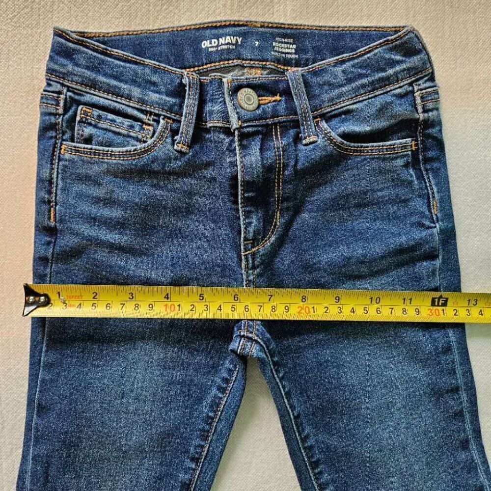 old navy girl jeans high-rise joggings size 7 - Picture 6 of 7